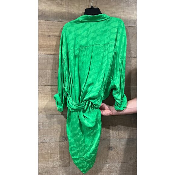 BALENCIAGA Wrap-Front BB-Jacquard Dress Size FR 34/ S - Picture 6 of 12